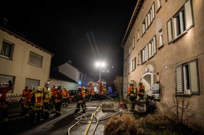 Steinheim a. d. Murr: Brand in einer staedtischen Unterkunft - 2 Verletzte - 26 Betroffene